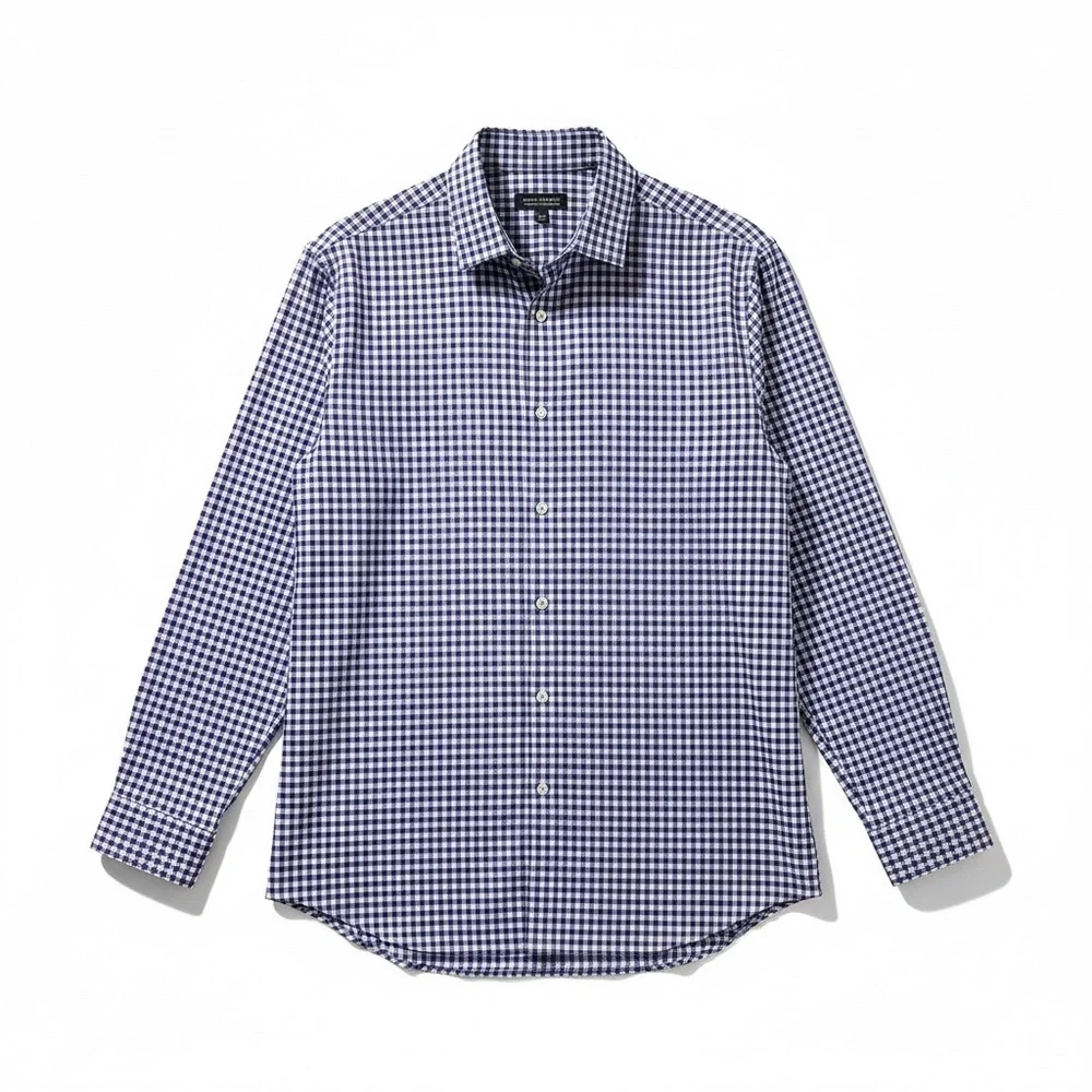 BANANA REPUBLIC Tailored Slim Fit Non-Iron Dress Shirt Purple Mens XL Spread